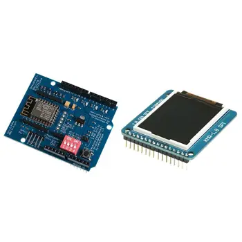 

ESP-12E ESP8266 UART WIFI Wireless Shield Development Board & 1.8 Inch ST7735R SPI 128X160 TFT LCD Display Module