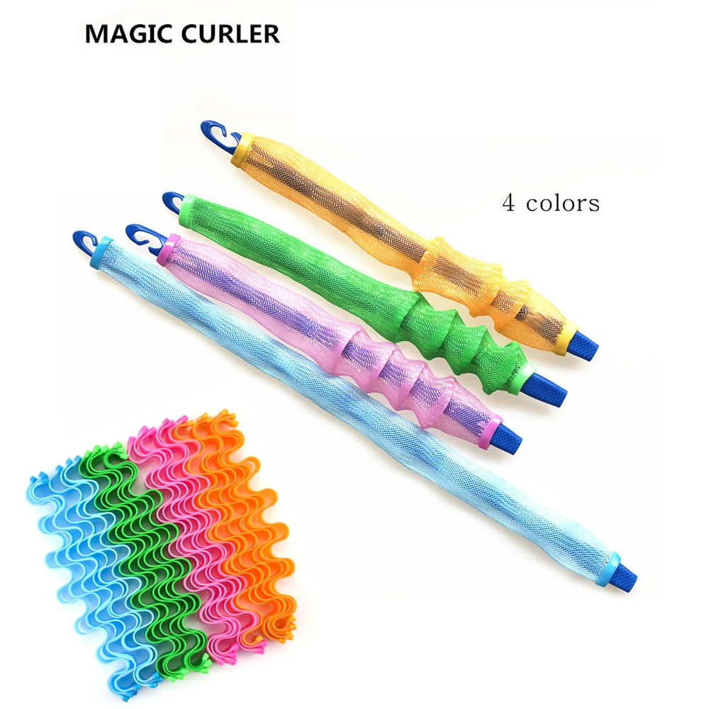 DIY Curling Rod Hook Water Ripple Magic Leverage Curling Pole Detachable Extension Accessories Hair Styling Tool 1 Set