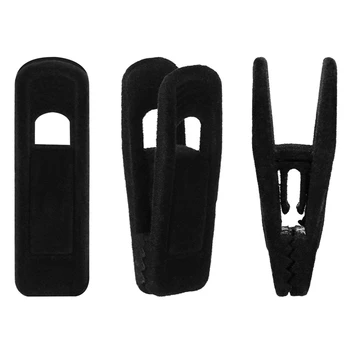

Plastic, flocking Hangers Clips 20 Pack Black Pants Hangers Clips Strong Finger Clips Perfect for Hangers