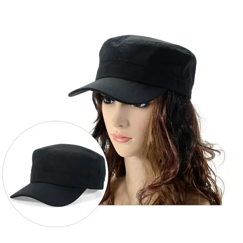

Women Men Military Hat Army Cadet Patrol Castro Cap Driving Summer Hats