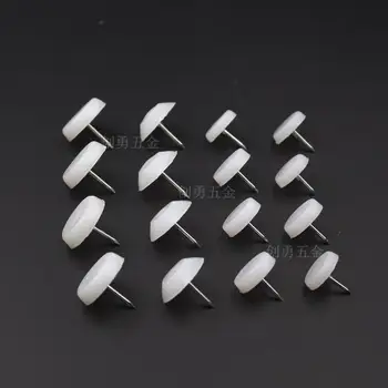 

Thick white nylon furniture sofas and chairs spikes slip mute plastic spikes.