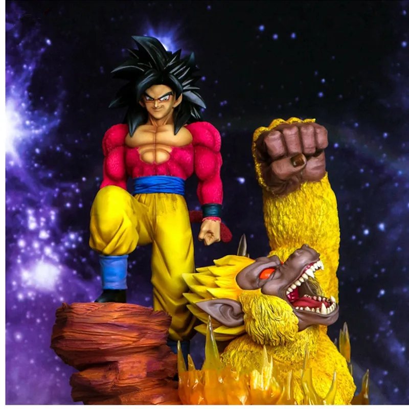 

40cm IN-STOCK Dragon Ball Super saiyan 4 sonGoku gk resin statue contain led light figure for Collection A79