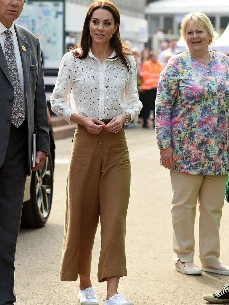 Kate Princess Белый Топ с длинным рукавом и Женские однотонные брюки
