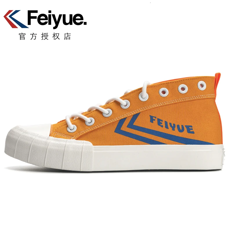 Feiyue/парусиновая обувь; Мужская обувь для отдыха; обувь для ушу кунг-фу средней высоты; женская обувь для студентов; кроссовки для девочек с боевым искусством - Цвет: yellow 34