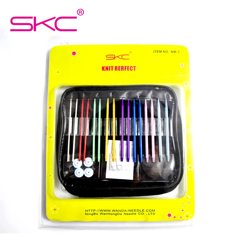 

SKC Сменные круглые спицы для рукоделия с ПУ-сумкой, сменные иглы для женщин, аксессуары для рукоделия