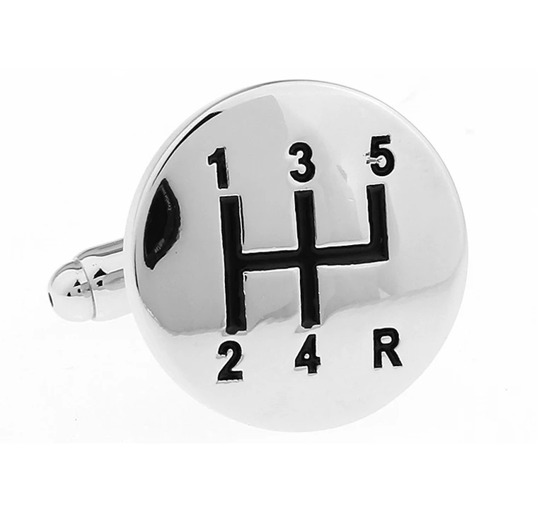 Auto Design Gear Cufflinks Quality Brass Material White Color Cuff Links Wholesale&retail