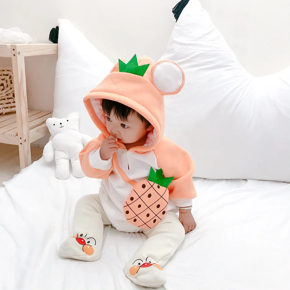 Осенний комбинезон для маленьких девочек+ повязка на голову, детский треугольный костюм с длинными рукавами, комбинезон для маленьких девочек