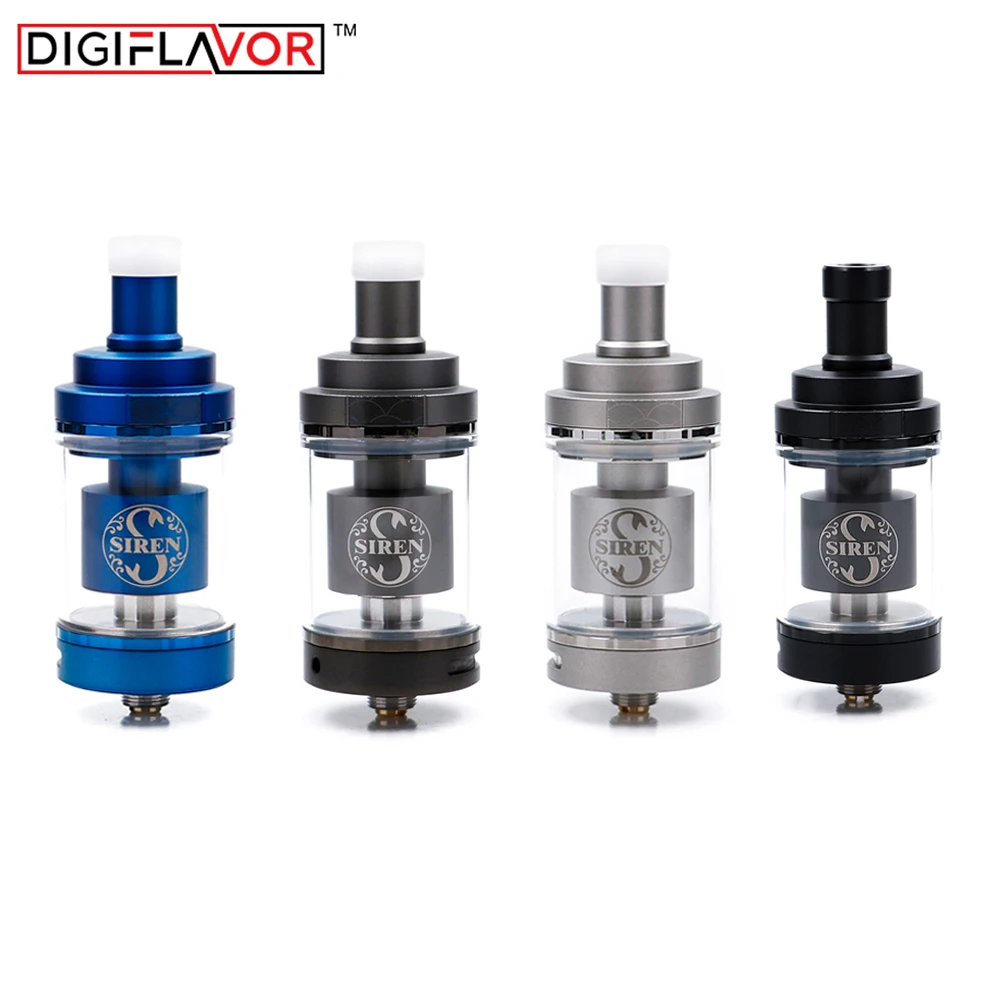 Большая распродажа Digiflavor Siren V2 GTA MTL бак 24 мм 4,5 мл бак распылитель Регулировка воздушного потока электронная сигарета распылитель подходит drag 2/Aegis мод