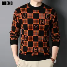 

Top Grade New Fashion Autum Designer Brand Luxury Street Wear Knit Pullover Warm Sweater Winter Casual Jumper Mens Clothing 2021