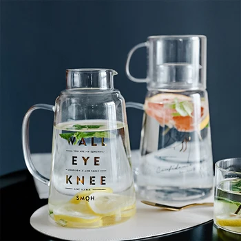 

1.3L Transparent Cool Water Bottle Thick Double Layer Water Pot Heat-resistant Explosion-proof High-temperature Kettle