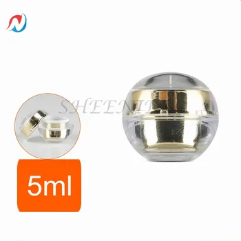 

25pcs Empty 5g Mini Ball Shape Design Cosmetic Container 5ml Round Circle Cream Jar for Salve, Spice, Candies or Crafts