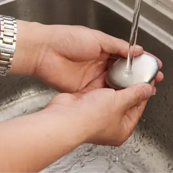 

Stainless Steel Deodorant Soap Garlic Fish Odor Hand Soap Stainless Steel Environmentally Friendly Soap