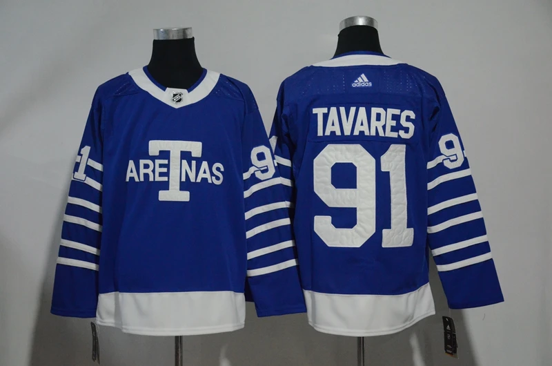 For Men Топ А+++ прошитая Toronto Мужские взрослые 34 Auston Matthews 91 John Tavares Джерси - Цвет: For Men