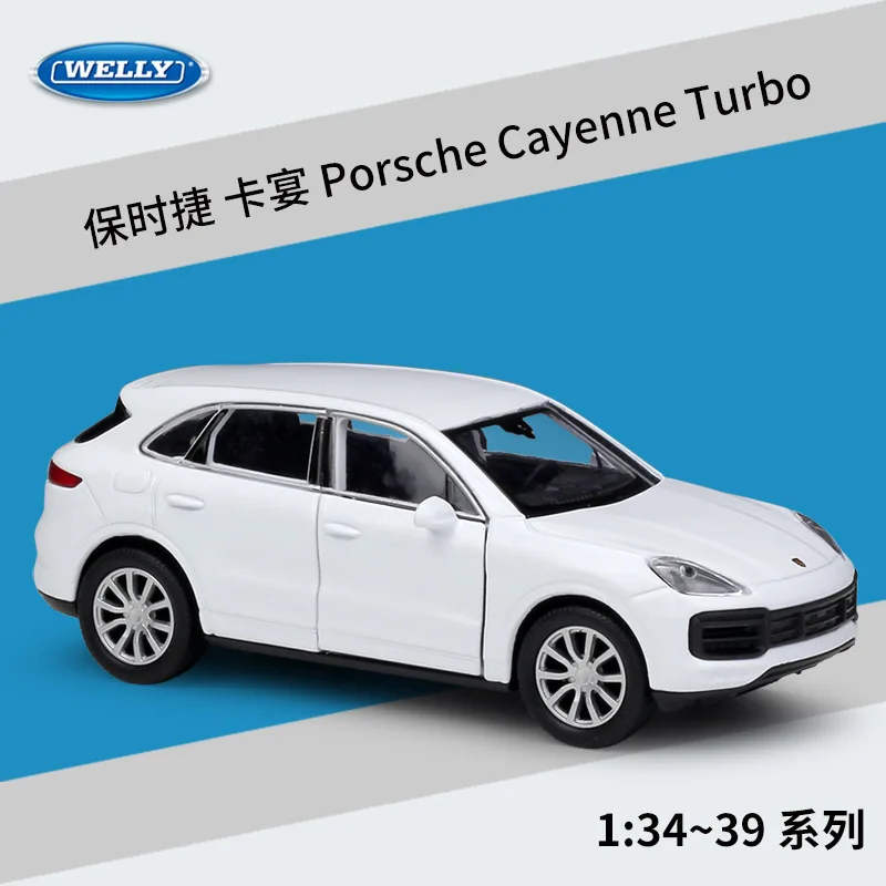WELLY Welly 1: 36 Porsche Cayenne TURBO Модель автомобиля из сплава, оттягивающий назад автомобиль