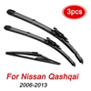 Wiper Front & Rear Wiper Blades Set For Nissan Qashqai J10 2006 2007 2008 2009 2010 2011 2012 2013 Windshield Wiper 24"+15"12" 1