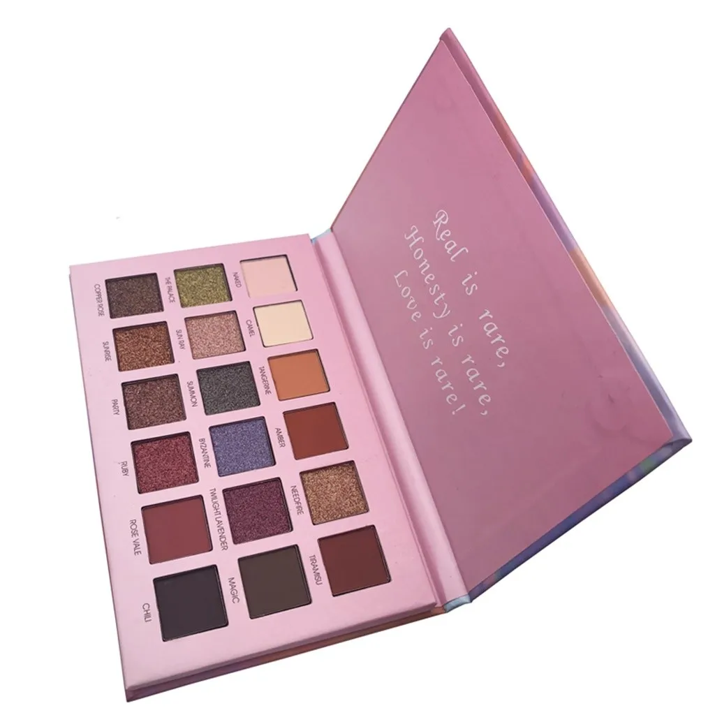 MAANGE блестящие тени для век pallete 18 цветов Тени для век жемчужные легкие тупые яркие цвета макияж paleta de sombras maquillaje#2*1