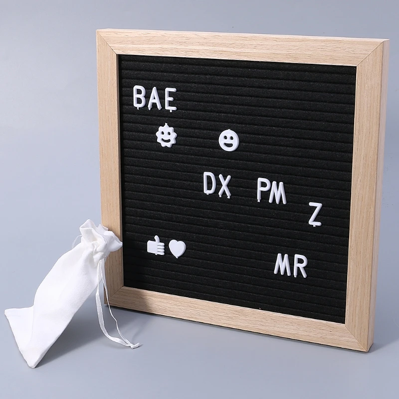 Фетровая фоновая наклейка для аквариума, рамка для доски, белые буквы, символические цифры, сумка AXYF