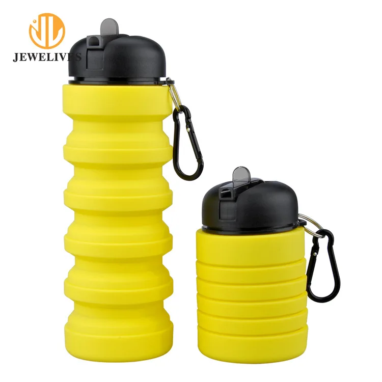 

2018 New Style Europe And America Hot Sales Silica Gel Folding Water Bottle Environmentally Friendly Outdoor Sports Riding Foldi