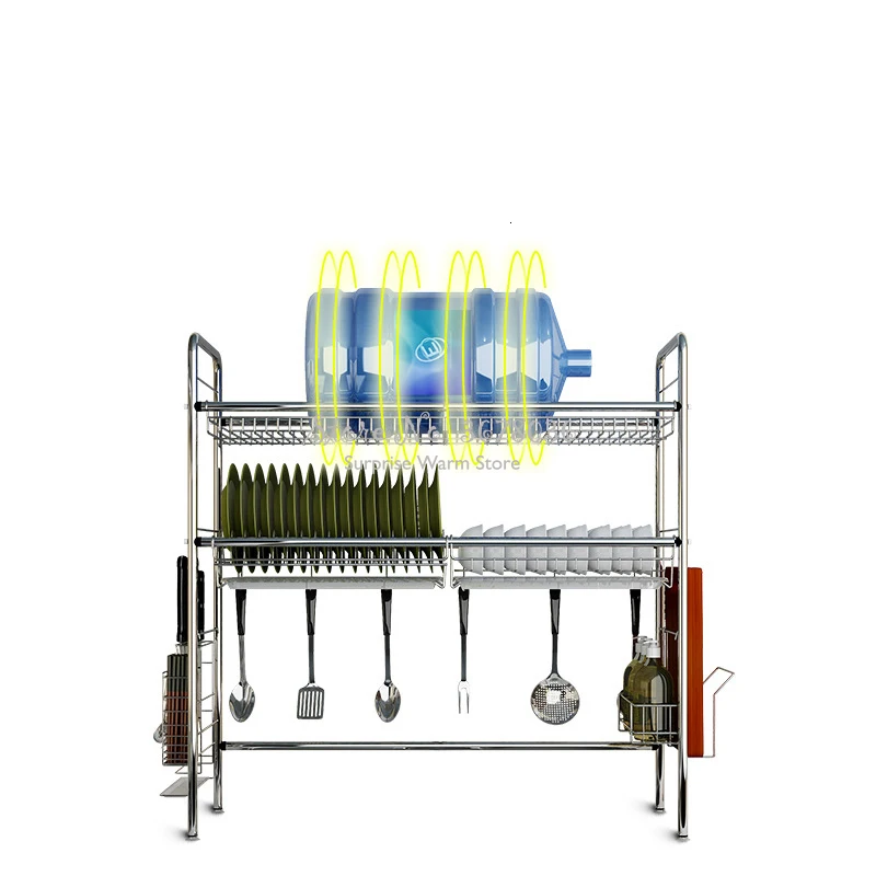 New! Large Size Kitchen Dish Drying Rack Multi-layers Tableware Organizer Dishes Holder Drain Rack Sink Sponge Organizer Rack