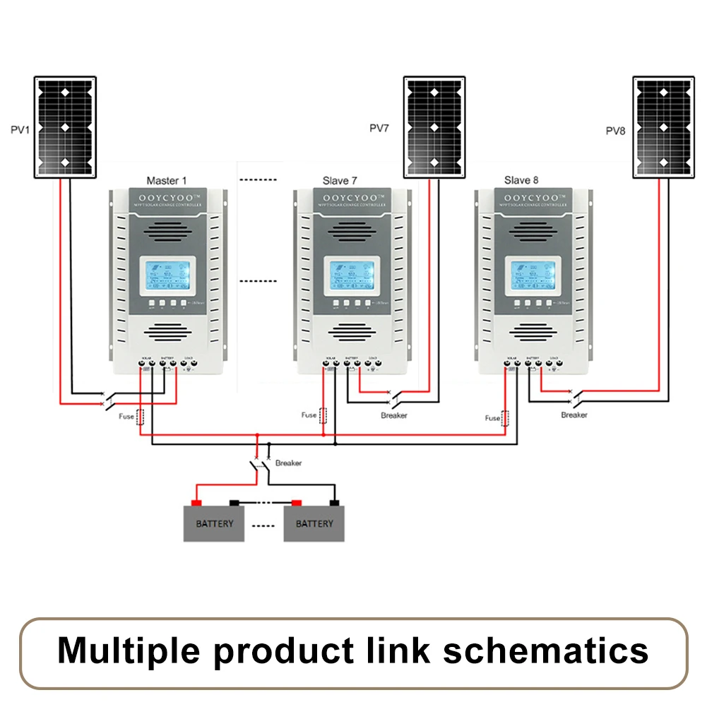 60A/80A/100A MPPT Solar Charge Controller LCD Panel Battery Regulator USB5V