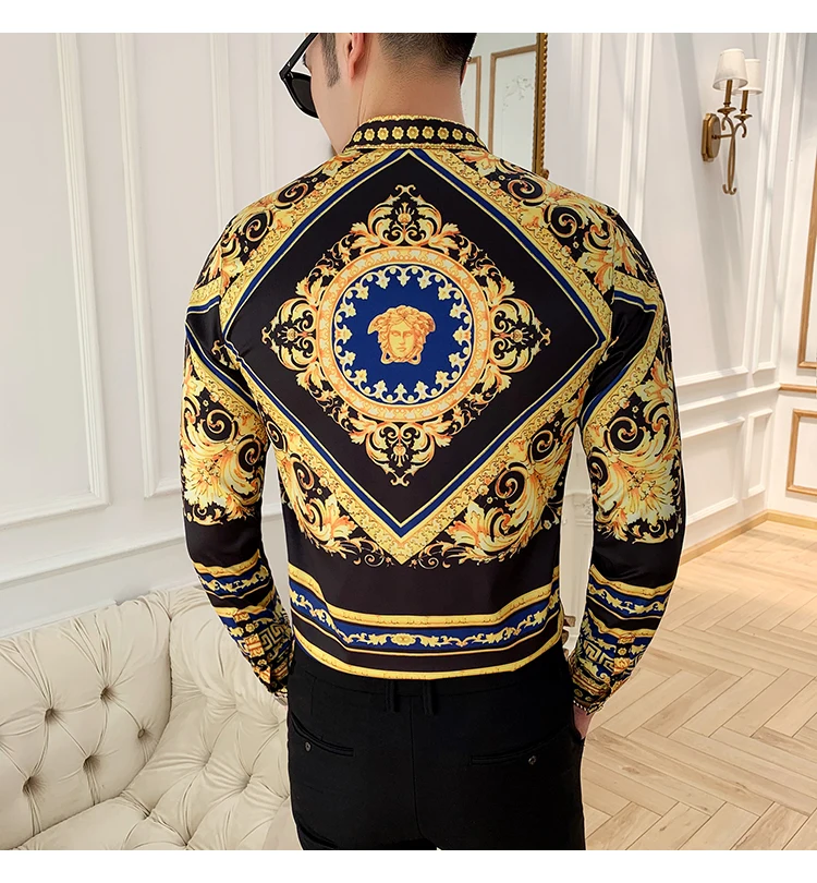 Мужская рубашка Camisa Masculina с длинным рукавом, четыре приталенных повседневных рубашки, летняя брендовая Новая мужская Клубная футболка
