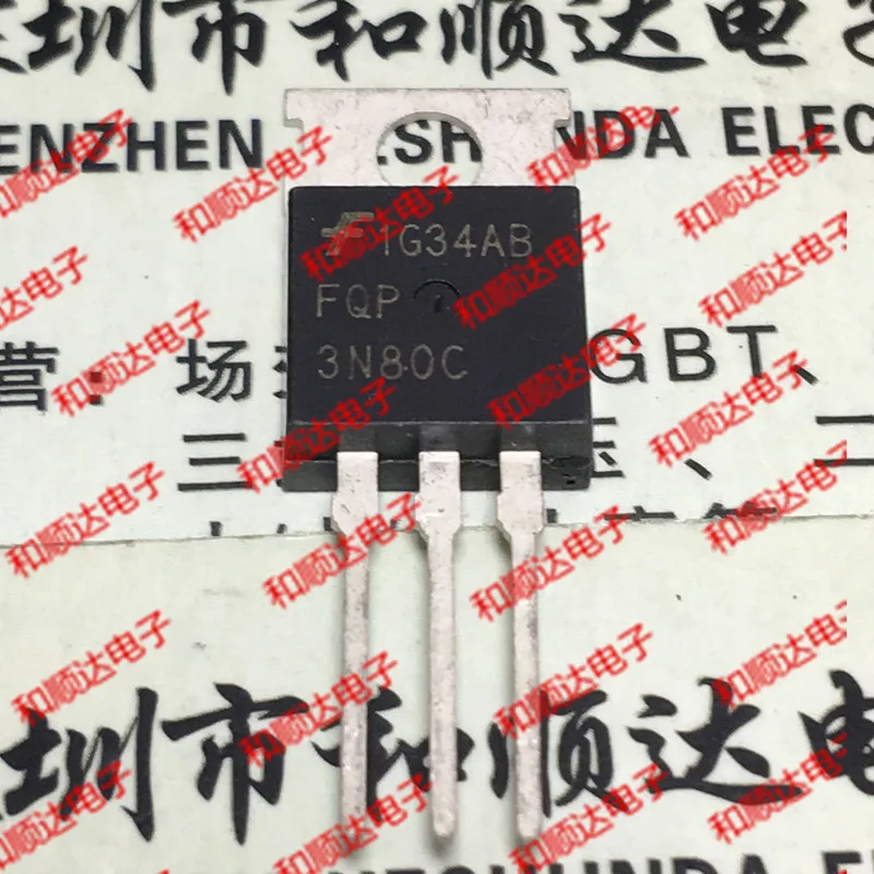 /5 предметов в лоте, FQP3N80C-220 800V 3A