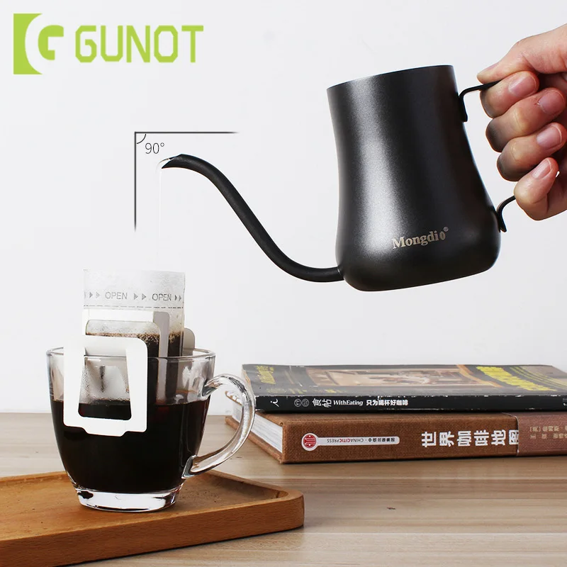 

GUNOT Coffee Maker Long Spout Coffee Pot Teapot Drip Over Teflon 280mlFilter Coffee Kettle Home Kitchen Espresso Percolator Tool