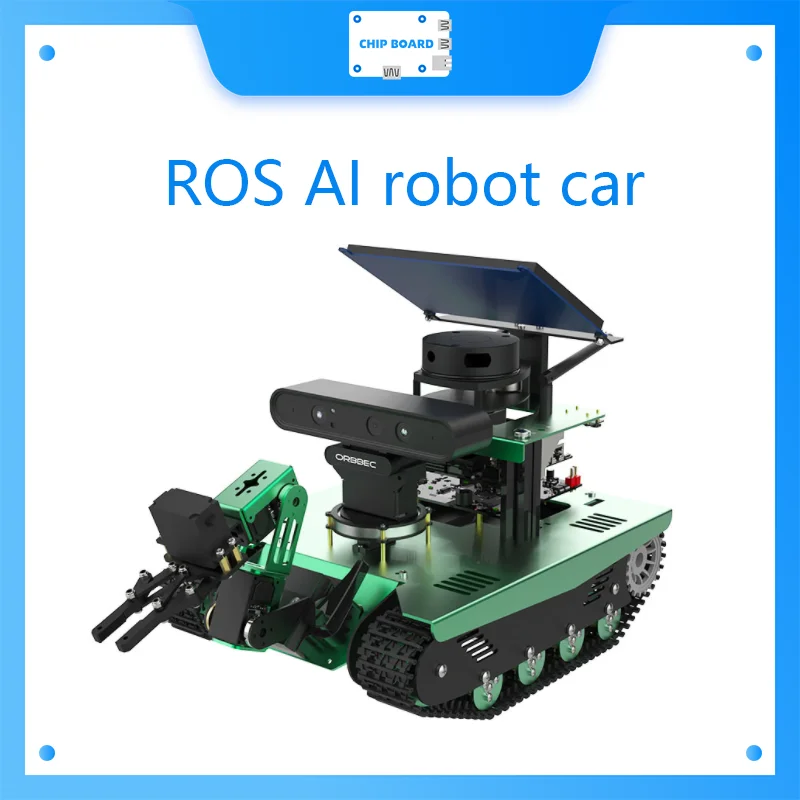 

ROS AI smart vision robot car kit Lidar mapping navigation with robotic arm 7inch display based on Jetson Nano