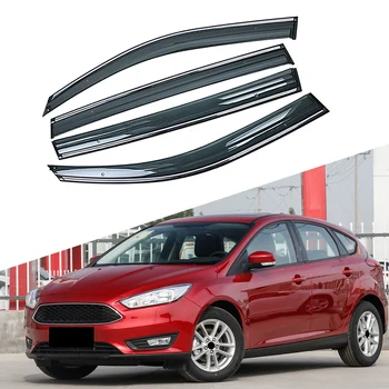 

For FORD Focus 2011-2018 Car Window Sun Rain Shade Visors Shield Shelter Protector Cover Trim Frame Sticker Exterior Accessories