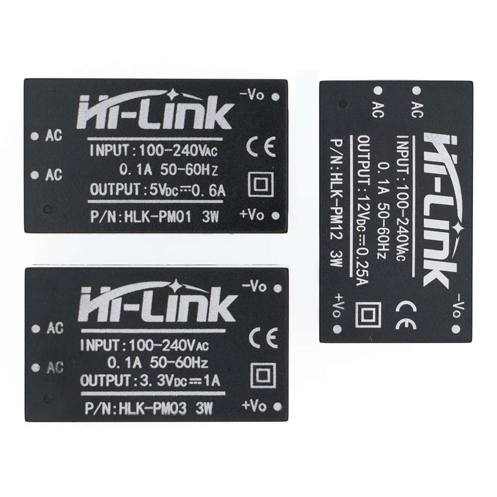 HLK-PM01 HLK-PM03 HLK-PM12 AC-DC 220V 5 V/3,3 V/12 V Мини модуля питания, интеллигентая(ый) бытовой выключатель питания модуль