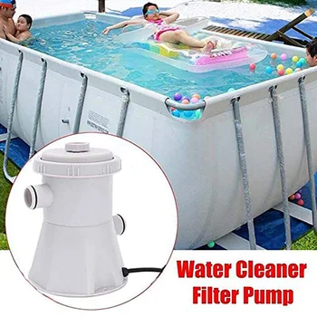 

240V Electric Swimming Paddling Pool Cartridge Filter Pump For Above Ground Pools Cleaning Tool Water Pump Filter Kit