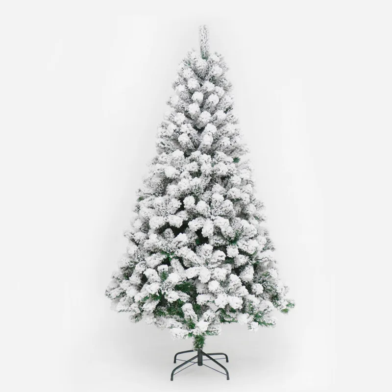 

Factory Direct Encryption High-end Snowflake Flocking Christmas Tree Mall Hotel Christmas Santa Claus Decorations Ornaments