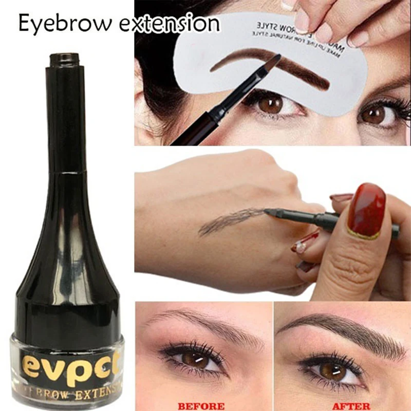 Evpct 3D Extension Eyebrow Enhancers Waterproof Lasting Enhancers Tattoo Natural Fiber Building Brow Hair Eyebrow MakeUp TSLM2