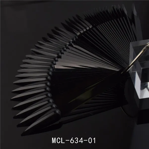 MCL-634-01 4 цвета для выведения токсинов, 40 шт нейл-арта Палитра-Веер веерообразная лак для ногтей Дисплей доска с металлическим серебро серьга для пирсинга арт Гель-лак инструмент для практики - Цвет: MCL-634-01