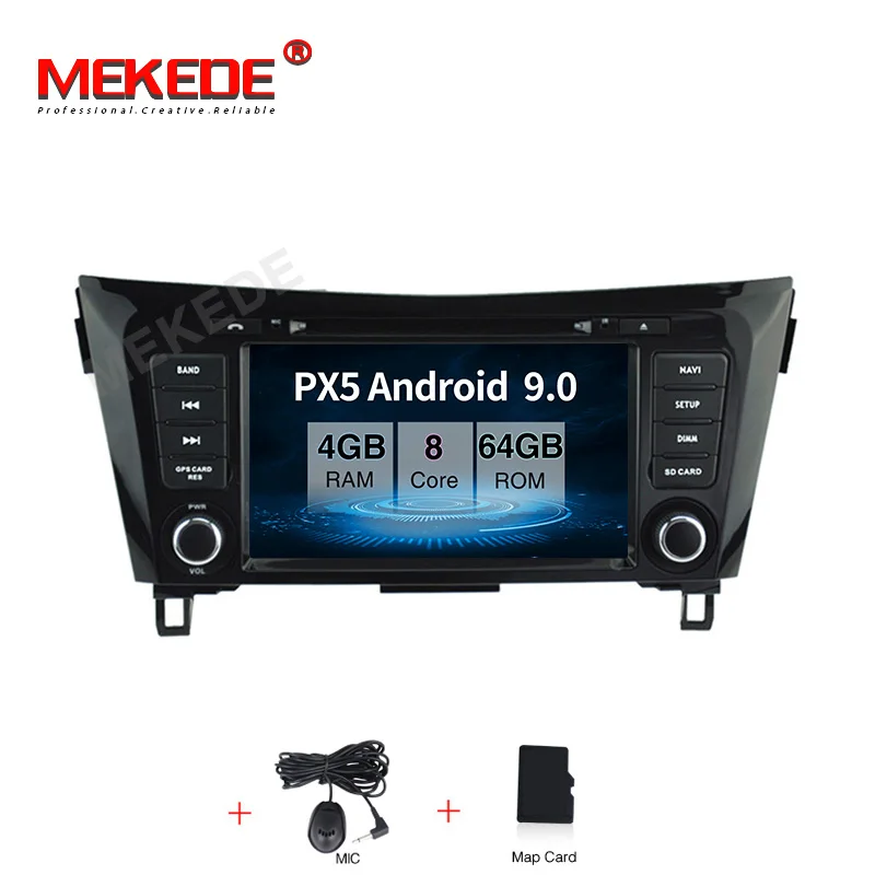 MEKEDE 8core 4G ram 64G rom HD экран автомобиля радио Android9.0 для Nissan qashqai X-Trail- gps навигатор dvd плеер - Цвет: 64G CAR DVD