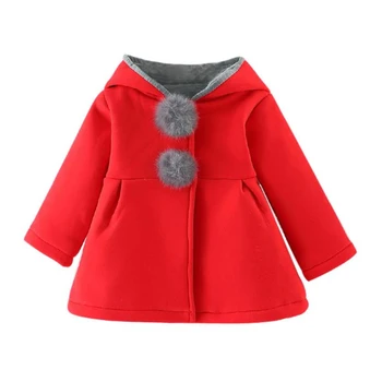 

ZWY502 Coat Baby Girl Winter Jacket Thick Warm Clothes Fashion Solid Hooded Jacket Children Girls Outerwear Dropshipping