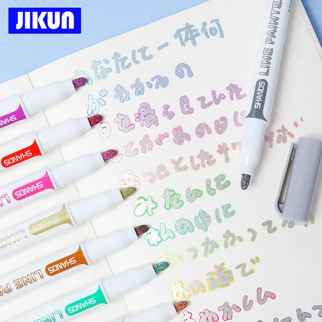 Bullet Journal Pens Markers  Bullet Journal Supplies Marker - Double Line  Pen Set - Aliexpress