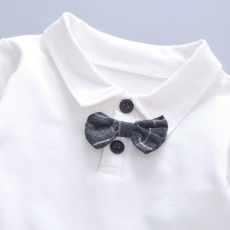 Детский галстук Блейзер формальный хлопковый костюмчик в стиле джентльмена повседневная одежда Демисезонный Детская куртка для мальчиков и девочек, футболка, штаны, 3 шт./компл., комплект для малышей, одежда для девочек