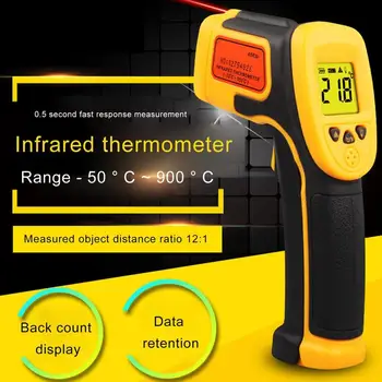

Infrared Thermometer Low Power Consumption Lcd Backlight Display Data Hold Function Laser Sign Display 1 Set