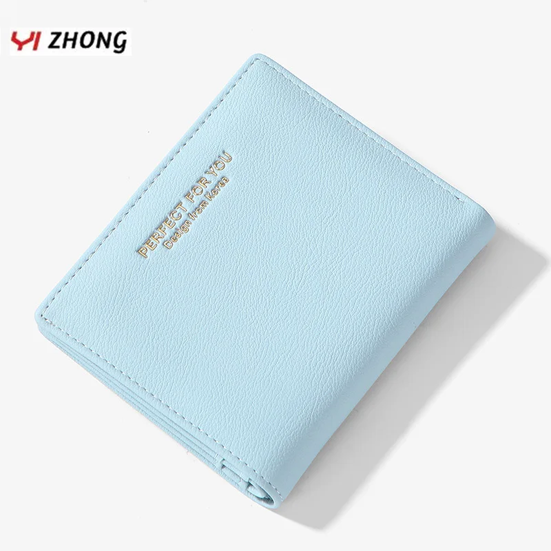 

YIZHONG Fashion Luruxy Slim Wallet for Women Leather Short Mini Coin Purse Ladies Card Holder Wallets and Purses Carteras