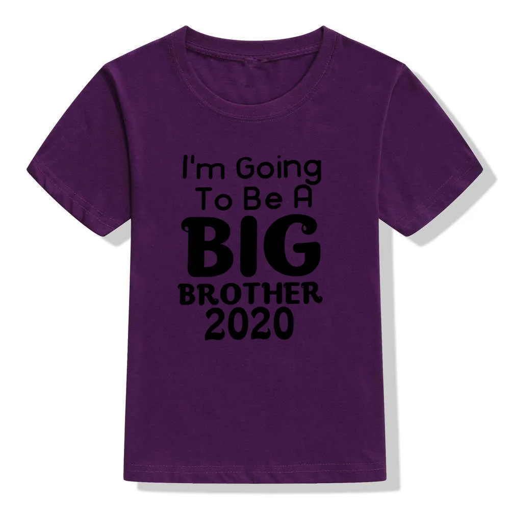 Лидер продаж, футболка с короткими рукавами для маленьких мальчиков, футболки с надписью «I'm Going To Be A Big Brother», одежда, белая Повседневная футболка - Цвет: 43X1-KSTPP-