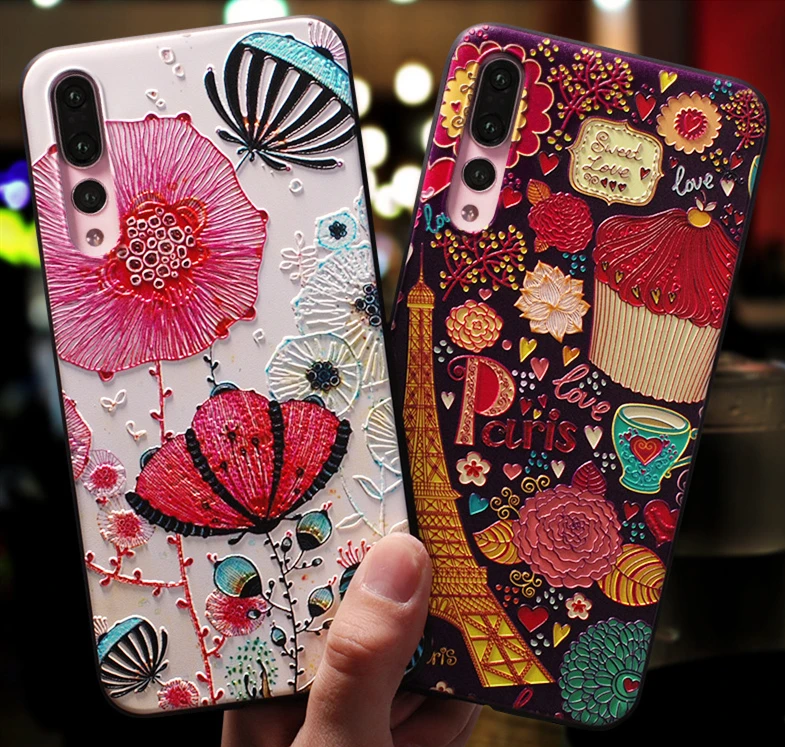 

3D Emboss Matte Case For Huawei P30 Y6 2018 P Smart 2019 Nova 3i 4 5 For Honor 7A 7X 8X 9 View 10 20i Lite Pro Play TPU Fundas