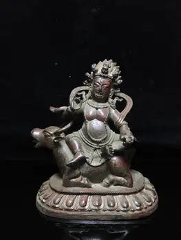 

Home Decor 15" Tibet Buddhism Temple Old Bronze Cinnabars Prince Buddha Statue Baby buddha statue Shakyamuni Buddha Statue