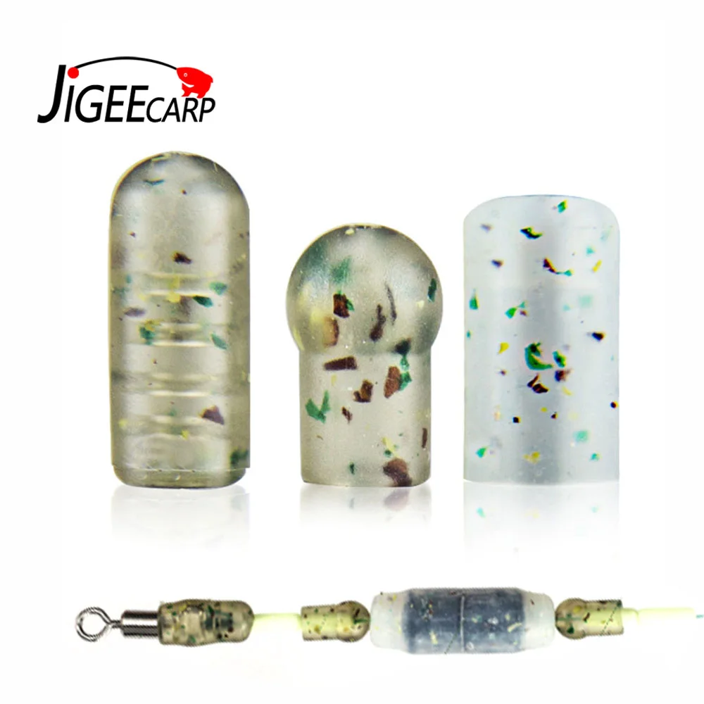 

JIGEECARP 500PCS Camouflage Fishing Buffer Bead Shock Silicone Beads Swivel Knot Modify Bead Prevent Cracking Sleeve Wholesale