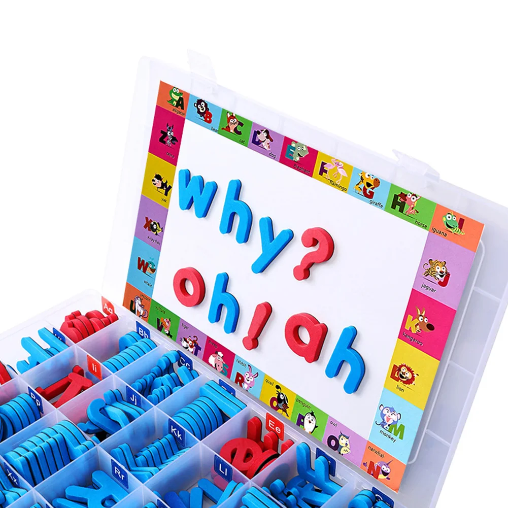 

EVA Alphabet Learning Magnetic Letters Set With Magnet Board Kids Toy Upper Lower Case Portable Fridge Stickers Early Education