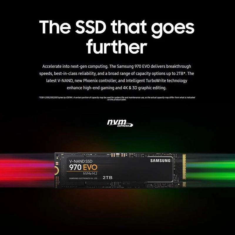 Samsung 970 EVO M.2 SSD 500GB 1 ТБ Внутренний твердотельный диск HDD жесткий диск дюймовый ноутбук Настольный MLC PC диск Портативный SSD накопитель