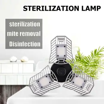 

E26 / E27 Folding Light Deformation No Radar Induction Ultraviolet Garage Light Disinfection Light Remote Timing Household 60W