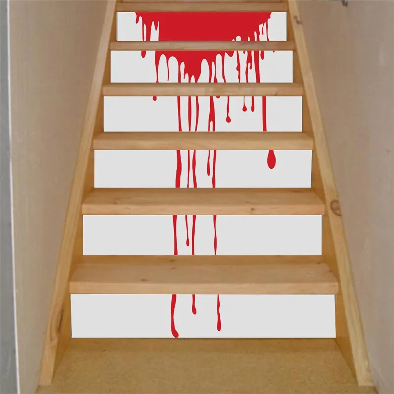 DIY Halloween Staircase Decoration Stair Riser Floor Sticker Wall Stairs Decal Stickers Muraux Pour Enfants Chambres 30SEP504