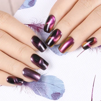 

Chameleon Cat Eye Nail Polish With Magebtic Stick 3D Magnetic Effect DIY Image Aurora Nail Series 6ml Nail Polish