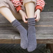 Dreamlikelin Harajuku, женские носки, одноцветные, Осень-зима, теплые носки, женские повседневные хлопковые носки